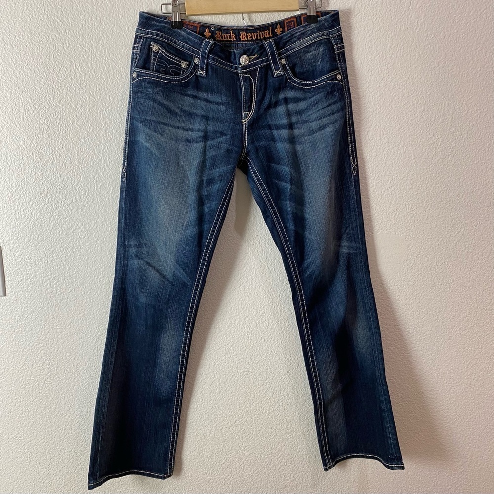 Rock Revival- Camila Easy Boot Cut Embellished Jeans Size 29